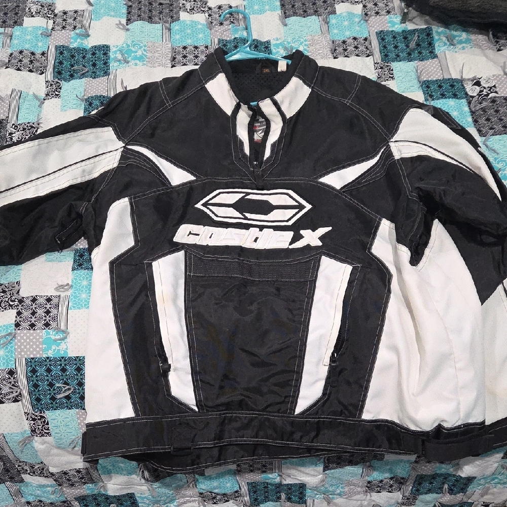 Black and White Motorcycle Jacket